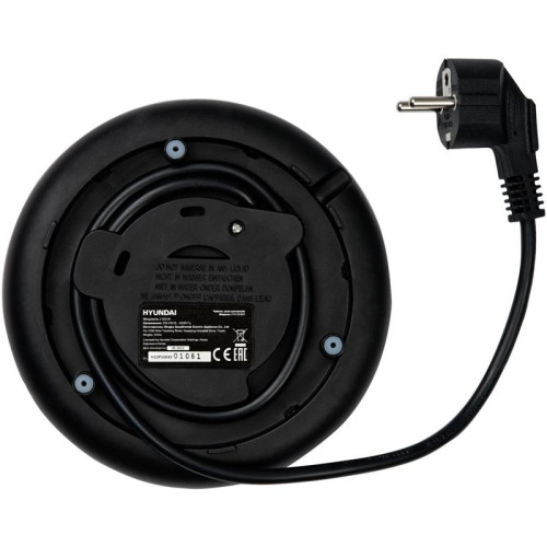 Чайник электрический Hyundai HYK-S4804 1.7л. 2200Вт серый/черный корпус: металл