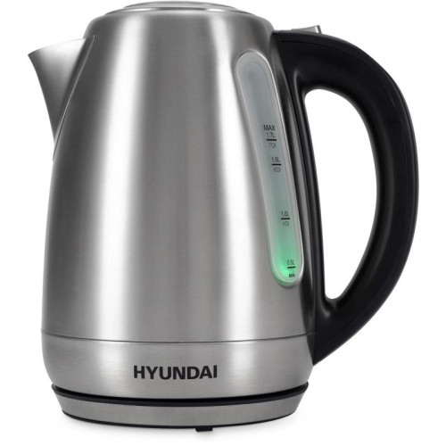 Чайник электрический Hyundai HYK-S8408 1.7л. 2200Вт серебристый матовый/черный корпус: металл