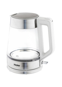 Чайник электрический Haier HK-500 1.7л. 2200Вт серый/белый корпус: стекло/пластик (TD0029955RU)