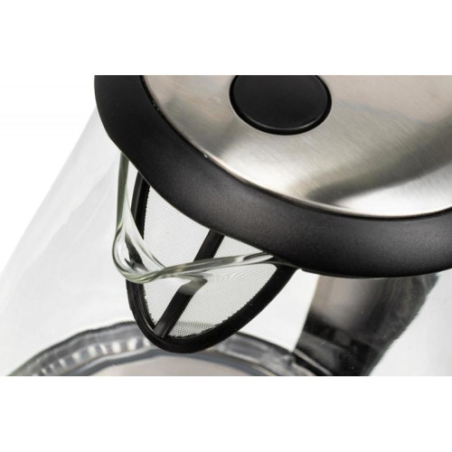 Чайник электрический Hyundai HYK-G2030 1.7л. 2200Вт черный корпус: стекло/пластик