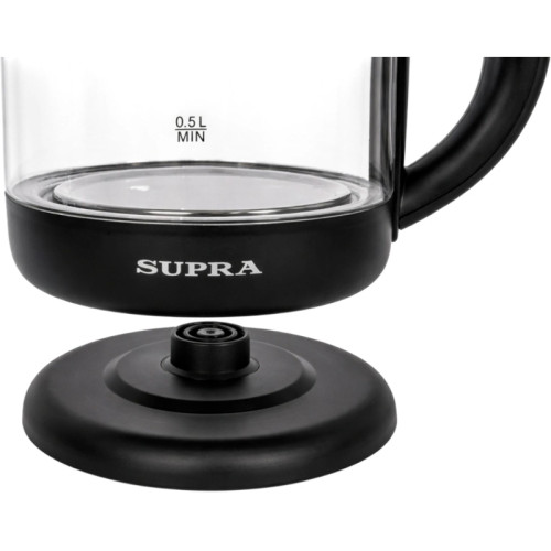 Чайник электрический Supra KES-1859G 1.8л. 1800Вт черный корпус: стекло/пластик