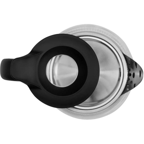 Чайник электрический Polaris PWK 1817CGL 1.8л. 2200Вт нержавеющая сталь/черный корпус: стекло/металл