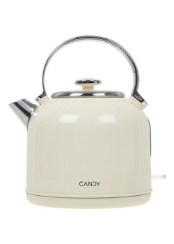 Чайник электрический Candy CK-205 1.7л. 2200Вт слоновая кость корпус: нерж.сталь