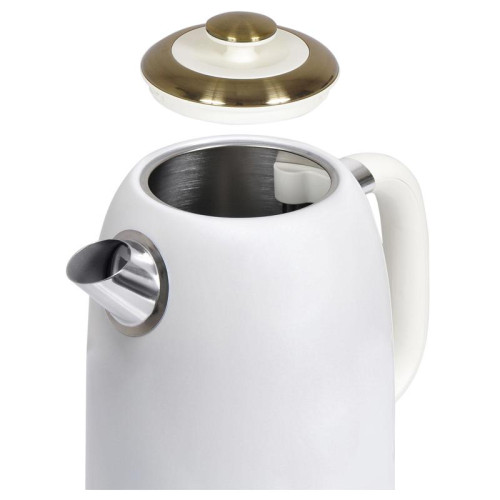 Чайник электрический Hyundai HYK-S4500 1.7л. 2200Вт жемчужный/золотистый корпус: металл/пластик