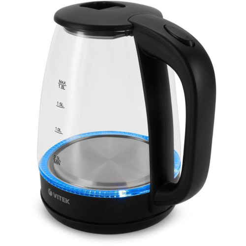 Чайник электрический Vitek VT-7032 1.8л. 1850Вт прозрачный/черный корпус: стекло Чайник электрический Vitek VT-7032 1.8л. 1850Вт прозрачный/черный корпус: стекло