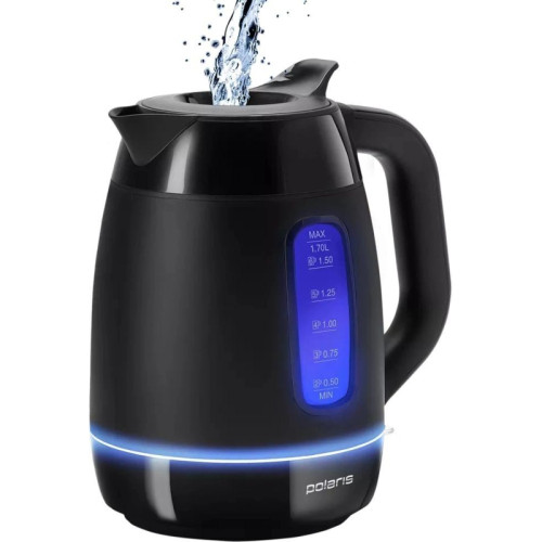 Чайник электрический Polaris PWK 0723DDW 1.8л. 2200Вт черный корпус: пластик (026600)