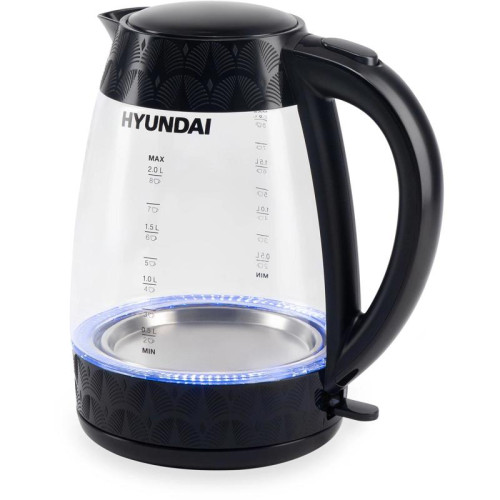 Чайник электрический Hyundai HYK-G4505 2л. 2200Вт черный корпус: стекло/пластик