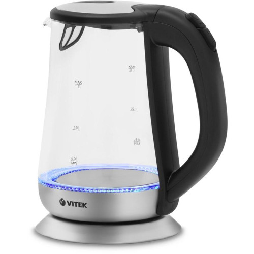 Чайник электрический Vitek VT-7036 1.7л. 2200Вт прозрачный корпус: стекло