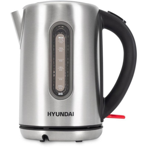 Чайник электрический Hyundai HYK-S9909 1.7л. 2200Вт серебристый матовый/черный корпус: металл