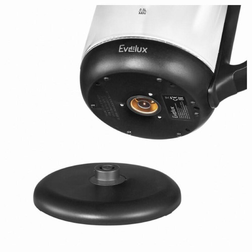Электрический чайник EVELUX/ Электрический чайник EVELUX, объем 1.7 л, механическое управление, фильтр от накипи, автоотключение, мощность 2200 Вт, светодиодная/звуковая индикация работы, материал: стекло, цвет черный Электрический чайник EVELUX/ Электрический чайник EVELUX, объем 1.7 л, механическое управление, фильтр от накипи, автоотключение, мощность 2200 Вт, светодиодная/звуковая индикация работы, материал: стекло, цвет черный