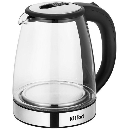 Чайный набор Kitfort КТ-6737 2л. 1530Вт черный/нержавеющая сталь корпус: Металл/стекло/пластик
