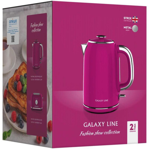 Чайник электрический Galaxy Line GL 0346 1.7л. 2200Вт малиновый корпус: нерж.сталь (ГЛ0346Л)