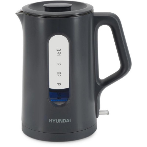Чайник электрический Hyundai HYK-G4508 1.5л. 1700Вт серый/прозрачный корпус: стекло