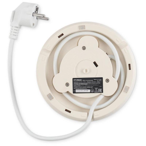 Чайник электрический Hyundai HYK-S9900 1.7л. 2200Вт молочный/серебристый корпус: металл