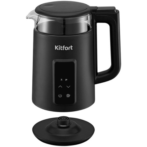 Чайник электрический Kitfort КТ-6714 1.7л. 2200Вт черный корпус: стекло/пластик