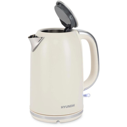 Чайник электрический Hyundai HYK-S9900 1.7л. 2200Вт молочный/серебристый корпус: металл