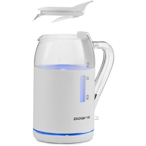 Чайник электрический Polaris PWK 1563CGL 1.5л. 2200Вт белый/прозрачный корпус: стекло/пластик Чайник электрический Polaris PWK 1563CGL 1.5л. 2200Вт белый/прозрачный корпус: стекло/пластик