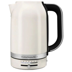 Электрический чайник KitchenAid, 1.7 л, регулировка температуры 50-100 градусов, съемный фильтр от накипи, индикация уровня воды, автоматическое отключение, цвет белый