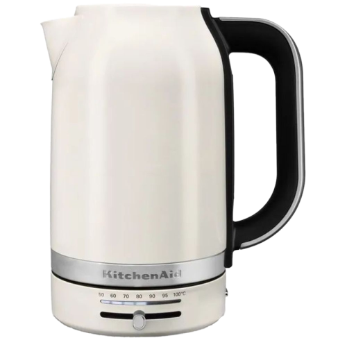 Электрический чайник KitchenAid, 1.7 л, регулировка температуры 50-100 градусов, съемный фильтр от накипи, индикация уровня воды, автоматическое отключение, цвет белый