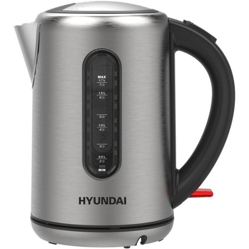 Чайник электрический Hyundai HYK-S9909 1.7л. 2200Вт серебристый матовый/черный корпус: металл