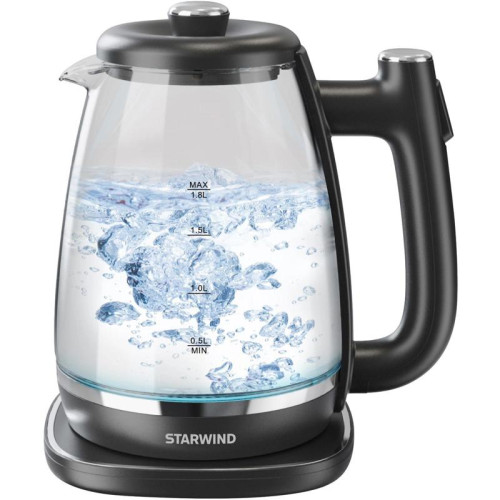 Чайник электрический Starwind SKG4041 1.8л. 1800Вт черный корпус: стекло