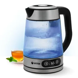 Чайник электрический Vitek VT-8825 1.8л. 2200Вт прозрачный корпус: стекло