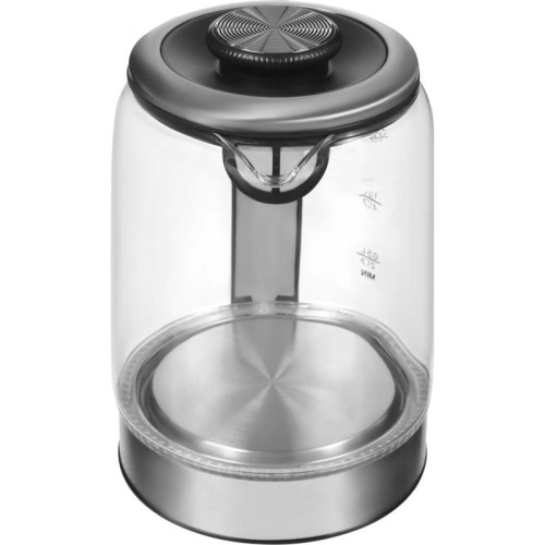 Чайник электрический Hyundai HYK-G5501 1.7л. 2200Вт серебристый/черный корпус: стекло