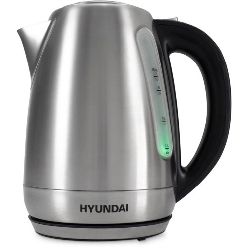 Чайник электрический Hyundai HYK-S8408 1.7л. 2200Вт серебристый матовый/черный корпус: металл