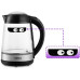 Чайник электрический Kitfort КТ-6126 1.7л. 2200Вт черный/нержавеющая сталь корпус: стекло/пластик Чайник электрический Kitfort КТ-6126 1.7л. 2200Вт черный/нержавеющая сталь корпус: стекло/пластик