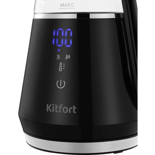 Чайник электрический Kitfort КТ-6696 1л. 1100Вт черный/серебристый корпус: стекло/пластик (KT-6696) Чайник электрический Kitfort КТ-6696 1л. 1100Вт черный/серебристый корпус: стекло/пластик (KT-6696)