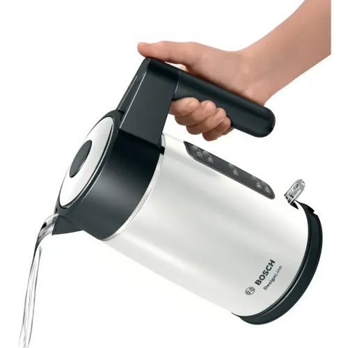 Электрический чайник Bosch TWK5P471 Электрический чайник Bosch, объем 1.7 л, закрытая спираль, индикация включения, индикация уровня воды, встроенный фильтр, автоматическое отключение при закипании, защита от перегрева, мощность 2400 Вт, цвет белый Электрический чайник Bosch TWK5P471 Электрический чайник Bosch, объем 1.7 л, закрытая спираль, индикация включения, индикация уровня воды, встроенный фильтр, автоматическое отключение при закипании, защита от перегрева, мощность 2400 Вт, цвет белый