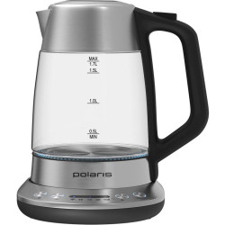 Чайник электрический Polaris PWK 1775CGLD 1.7л. 1850Вт серебристый матовый корпус: стекло