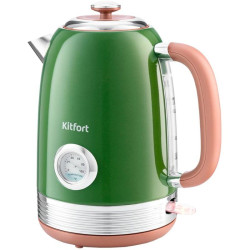 Чайник электрический Kitfort КТ-6110 1.7л. 2200Вт зеленый корпус: металл/пластик