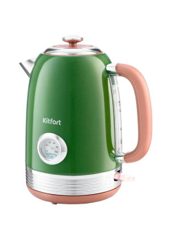 Чайник электрический Kitfort КТ-6110 1.7л. 2200Вт зеленый корпус: металл/пластик