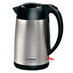 Чайник BOSCH TWK3P420 мощность — 2400Вт; объем — 1.7л; корпус — нержавеющая сталь; фильтр от накипи, цвет — черный
