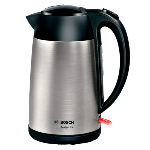 Чайник BOSCH TWK3P420 мощность — 2400Вт; объем — 1.7л; корпус — нержавеющая сталь; фильтр от накипи, цвет — черный