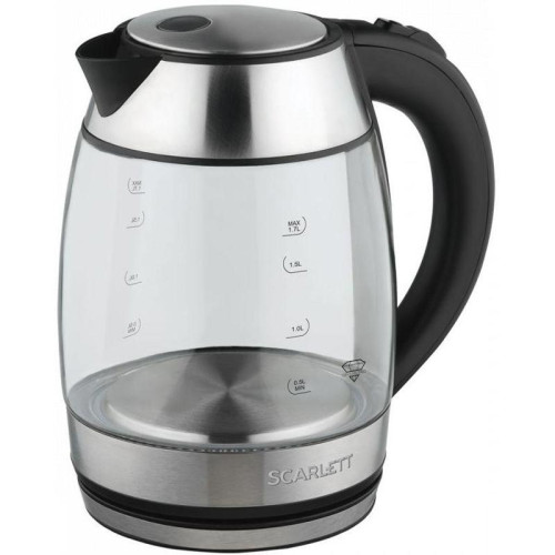 Чайник электрический Scarlett SC-EK27G94 1.7л. 2200Вт нержавеющая сталь корпус: стекло/металл (EK27G94)