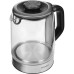 Чайник электрический Hyundai HYK-G5501 1.7л. 2200Вт серебристый/черный корпус: стекло