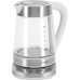 Чайник электрический Vitek VT-WK1031 1.7л. 2200Вт белый/серебристый корпус: стекло/металл/пластик