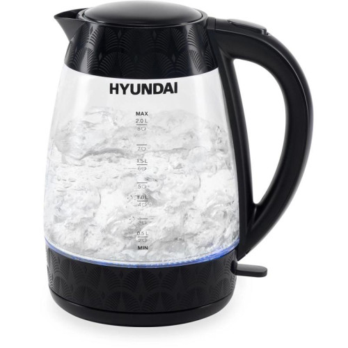 Чайник электрический Hyundai HYK-G4505 2л. 2200Вт черный корпус: стекло/пластик
