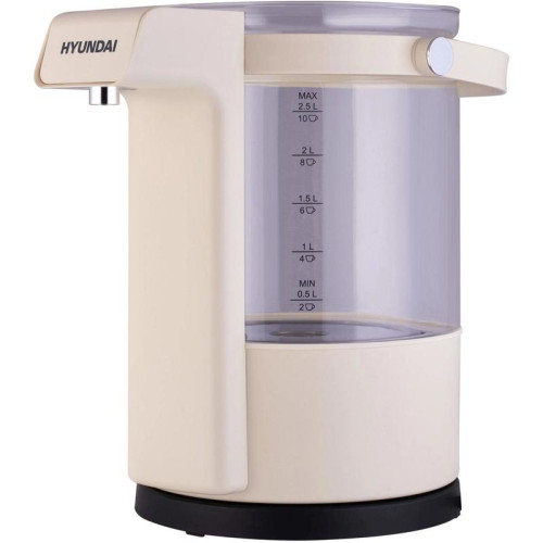 Чайник электрический Hyundai HYK-G7700 2.5л. 1400Вт кремовый/черный корпус: стекло