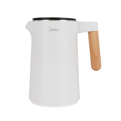 Чайник Midea/ Чайник Midea, мощность 2200 Вт, регулировка температуры, поддержание тепла, дисплей на ручке, объем 1.5 л, скрытый нагревательный элемент, защита от перегрева, двойные стенки из нержавеющей стали, автоматика STRIX