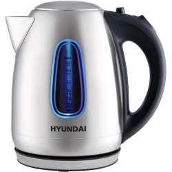 Чайник электрический Hyundai HYK-S2402 1.7л. 2200Вт серебристый матовый/черный корпус: металл