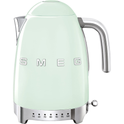 Стиль 50-х г., чайник электрический, 1.7 л , 2400 Вт, корпус из нержавеющей стали, регулировка температуры, пастельный зеленый