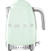 Стиль 50-х г., чайник электрический, 1.7 л , 2400 Вт, корпус из нержавеющей стали, регулировка температуры, пастельный зеленый Стиль 50-х г., чайник электрический, 1.7 л , 2400 Вт, корпус из нержавеющей стали, регулировка температуры, пастельный зеленый