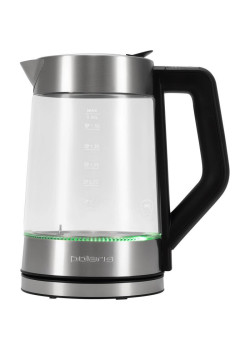 Чайник электрический Polaris PWK 1725CGLD 1.7л. 2200Вт серебристый матовый корпус: стекло/металл