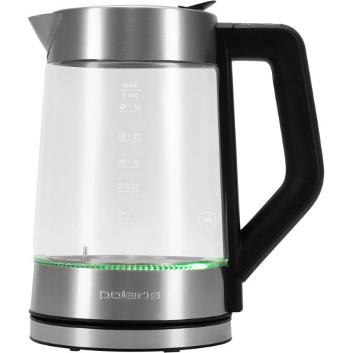 Чайник электрический Polaris PWK 1725CGLD 1.7л. 2200Вт серебристый матовый корпус: стекло/металл