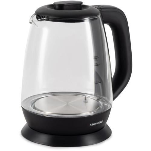 Чайник электрический Starwind SKS3036 1.7л. 2200Вт черный корпус: стекло