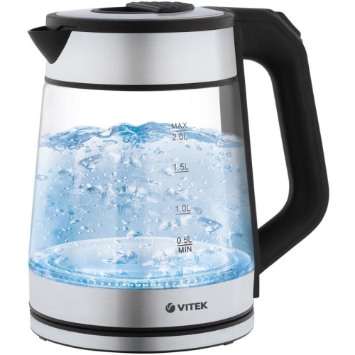 Чайник электрический Vitek VT-1176 2л. 2200Вт разноцветный корпус: стекло