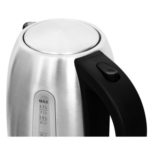 Чайник электрический Hyundai HYK-S2014 1.7л. 2000Вт серебристый/черный корпус: металл
